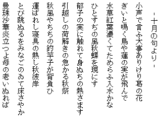 藤田直子の代表句2013年10月